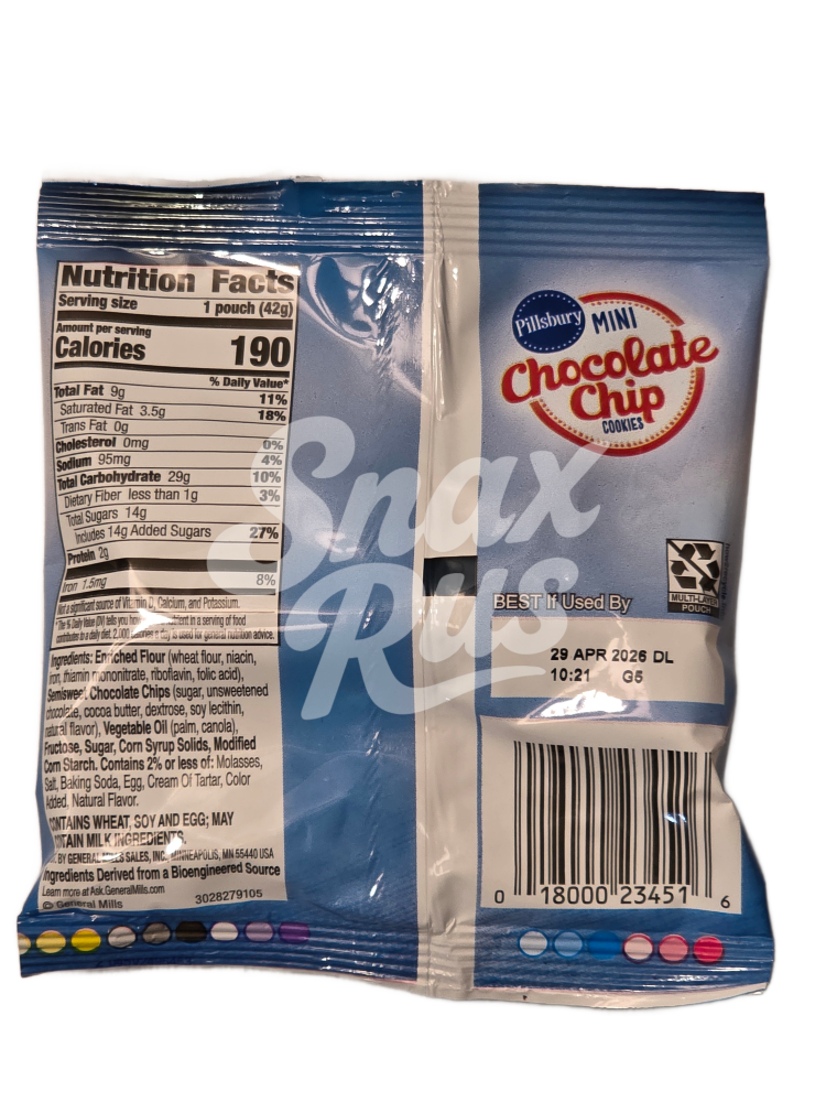Pillsbury Mini Chocolate Chip Cookies 1.5oz