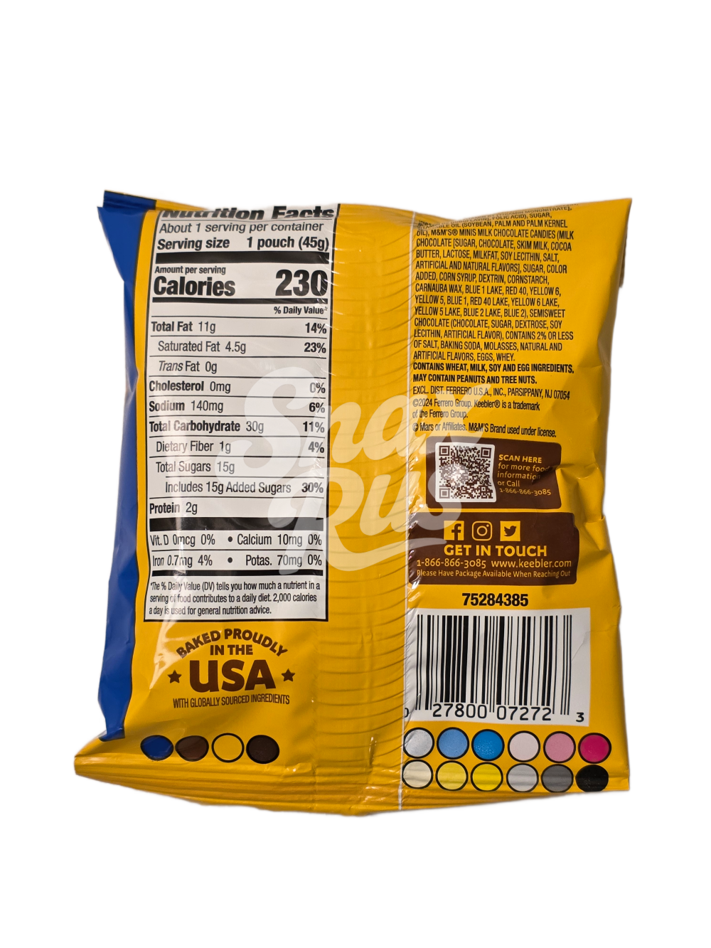 Keebler Chips Deluxe Bite-sized Cookies with Milk Chocolate M&M's 1.6oz