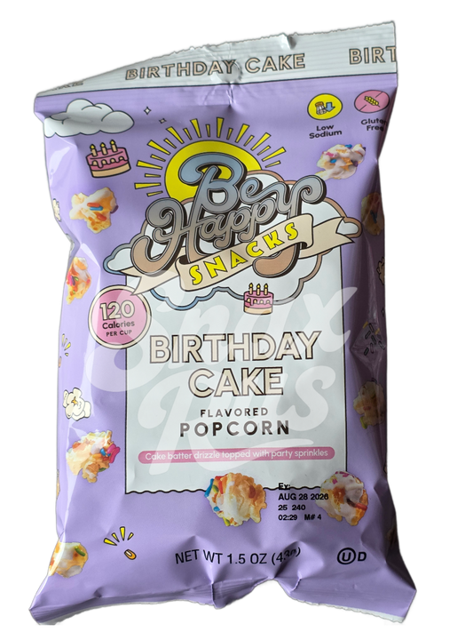 Be Happy Snacks Birthday Cake Popcorn