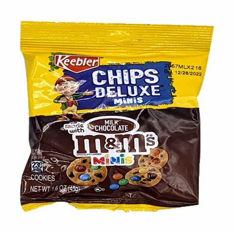 Keebler Chips Deluxe Bite-sized Cookies with Milk Chocolate M&M's