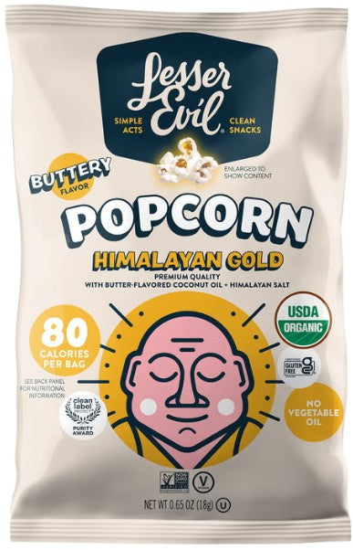 Lesser Evil Himalayan Gold Popcorn .65 oz
