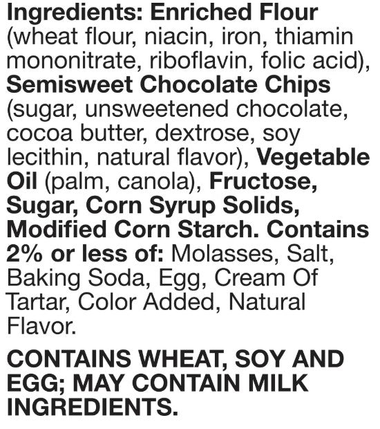 Pillsbury Mini Chocolate Chip Cookies 1.5oz