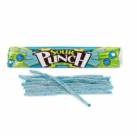 Blue Raspberry Sour Punch Straws